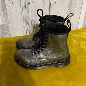 Dr. Martens Silver Black Chunky Sole Boots